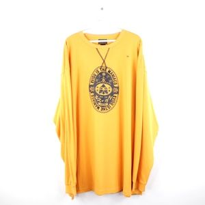 NOS Vintage Evisu Jeans Long Sleeve T Shirt Gold